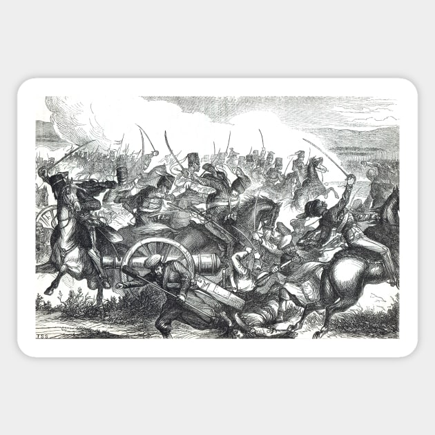The Charge of the Light Brigade at Balaclava,  Crimean War 1854 Sticker by artfromthepast